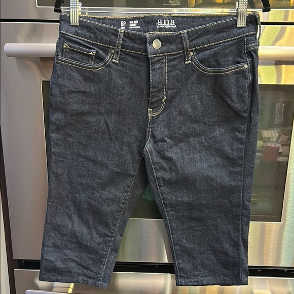 a.n.a Blue Bermuda Shorts with Mid-Rise Stretch - Picture 1 of 3